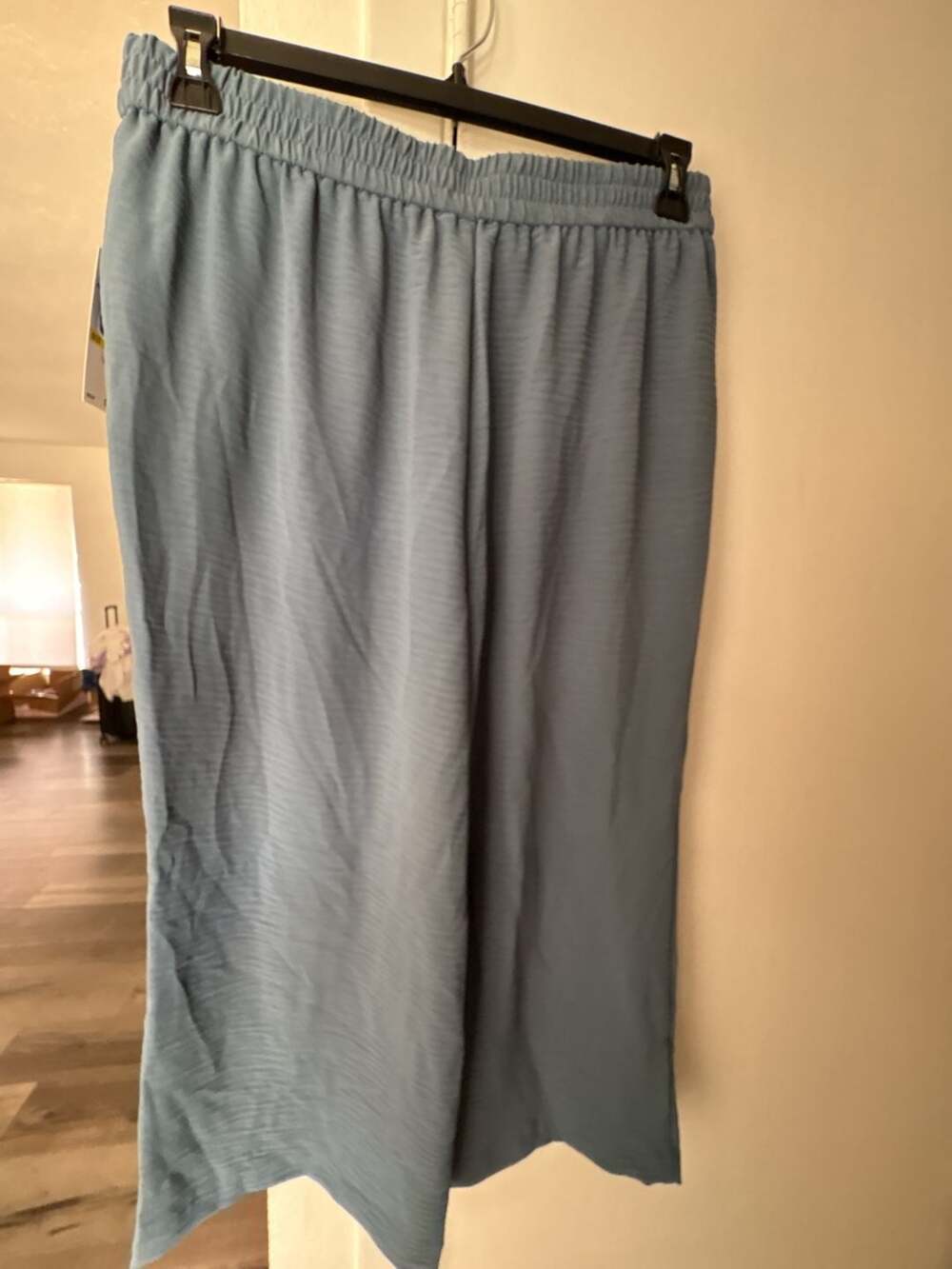 Michael Michael Kors Dk Chambray Drawstring Waist Wide-Leg Pants - Picture 5 of 7